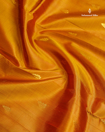 One Side Border Pure Silk Saree - Brown With Contrast Purple Traditional Border