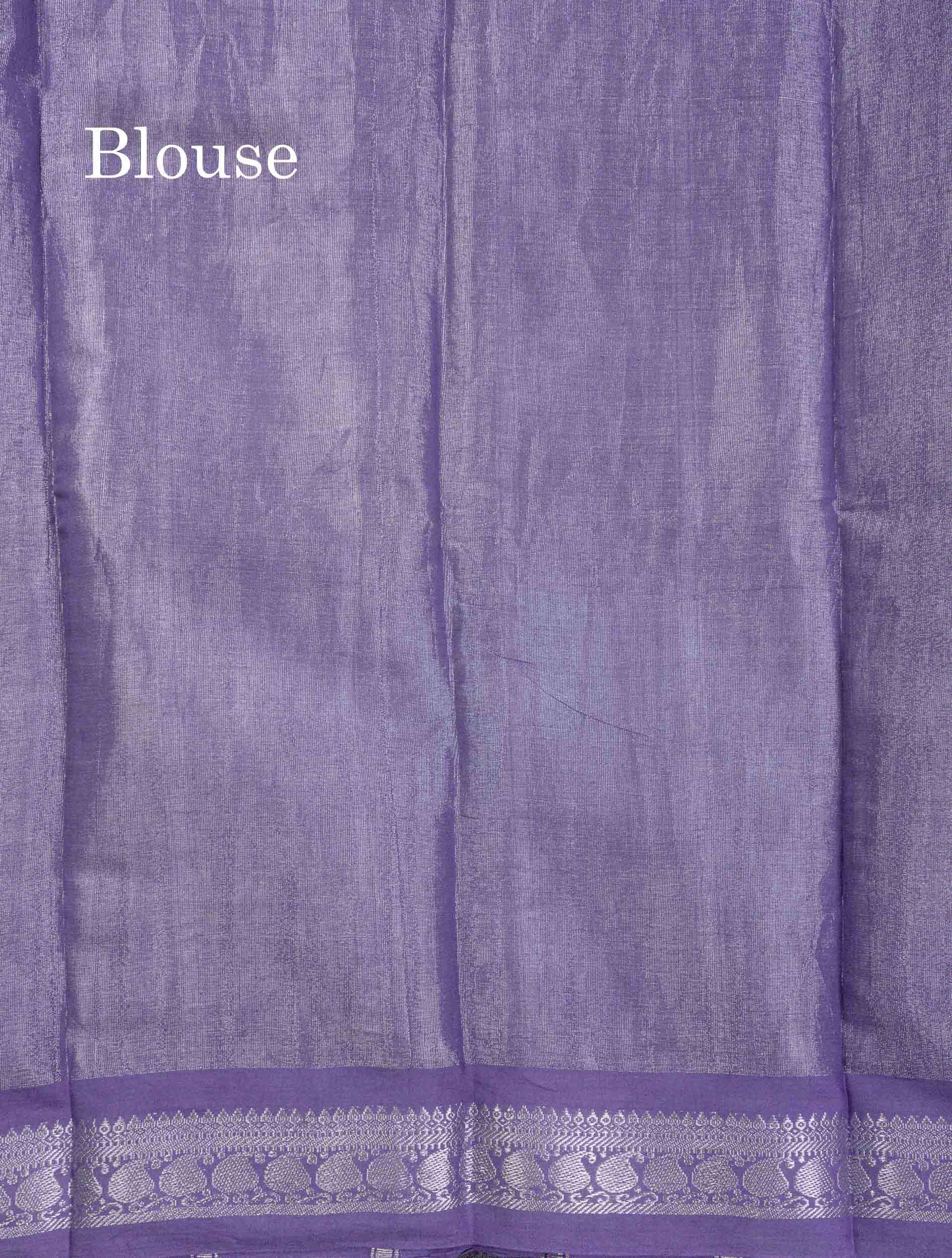 Stunning Pastel Violet Tissue Sungudi Cotton Saree With Small Traditional Silver Zari Border