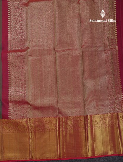 Beautiful Bottle Green Bridal Pure Kanjivaram Silk Saree With Contrast Dark Maroon Traditional Evening Morning Border