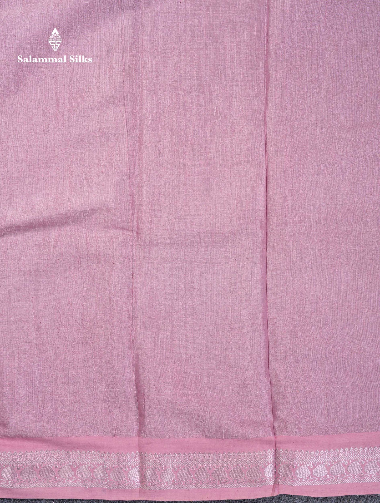 Stunning Pastel Violet Tissue Sungudi Cotton Saree With Small Traditional Silver Zari Border