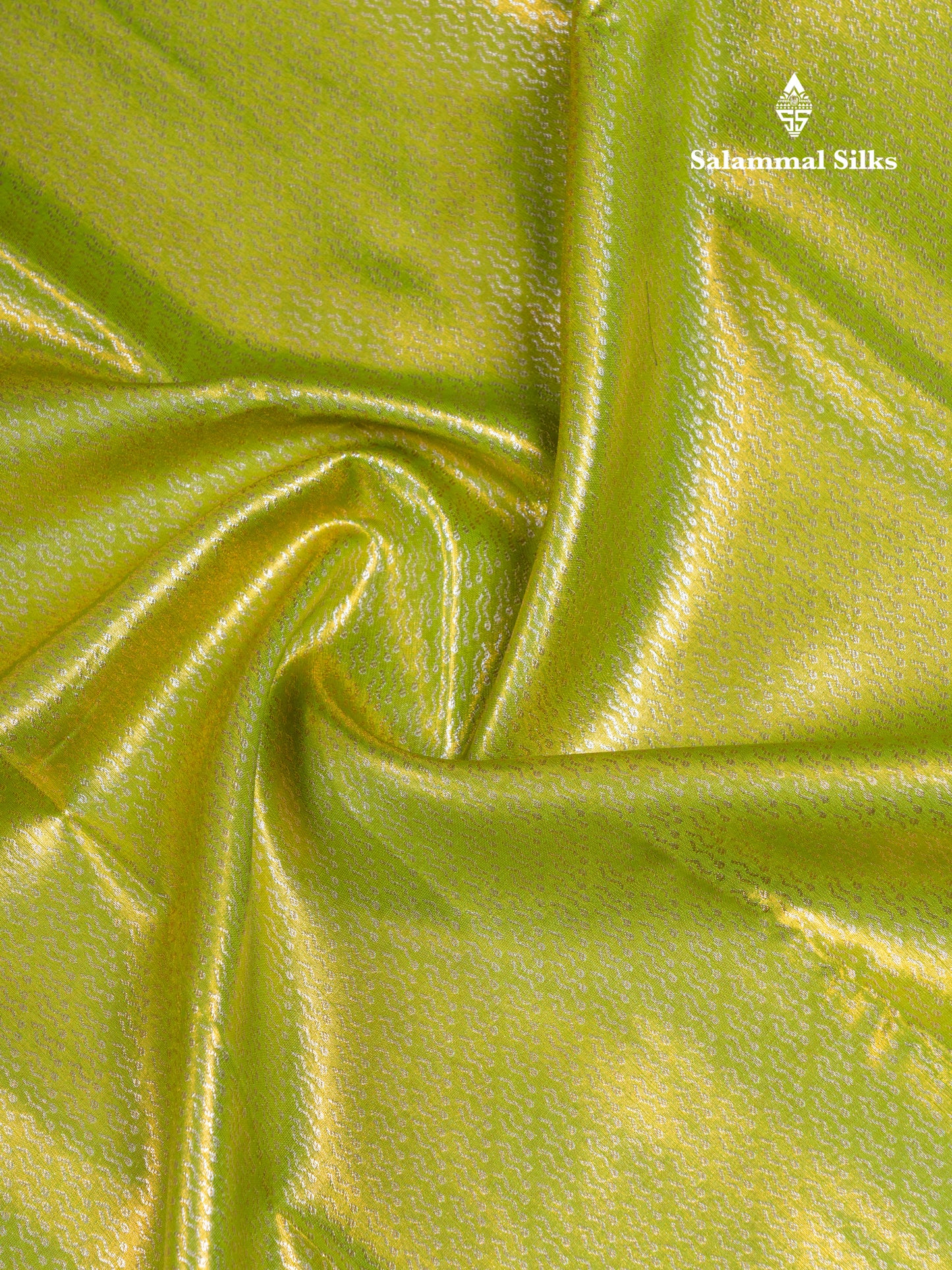 Silver Bridal Tissue Semi Silk Saree With Traditional Evening Morning Border