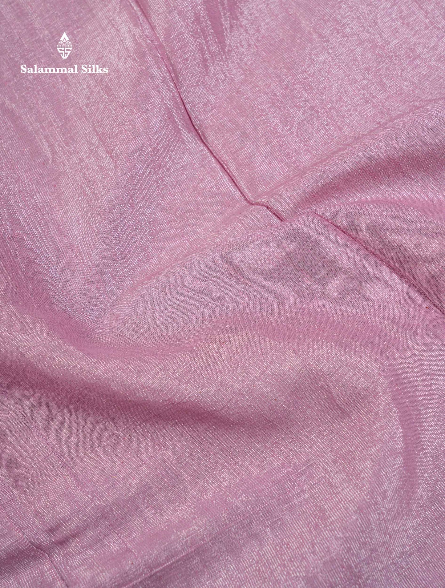 Stunning Pastel Violet Tissue Sungudi Cotton Saree With Small Traditional Silver Zari Border