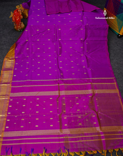 One Side Border Pure Silk Saree - Vadamalli With Contrast Brown Traditional Border