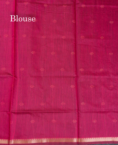 Beautiful Light Grey Stripes With Butta Maheshwar Cotton Saree With Contrast Black Blouse