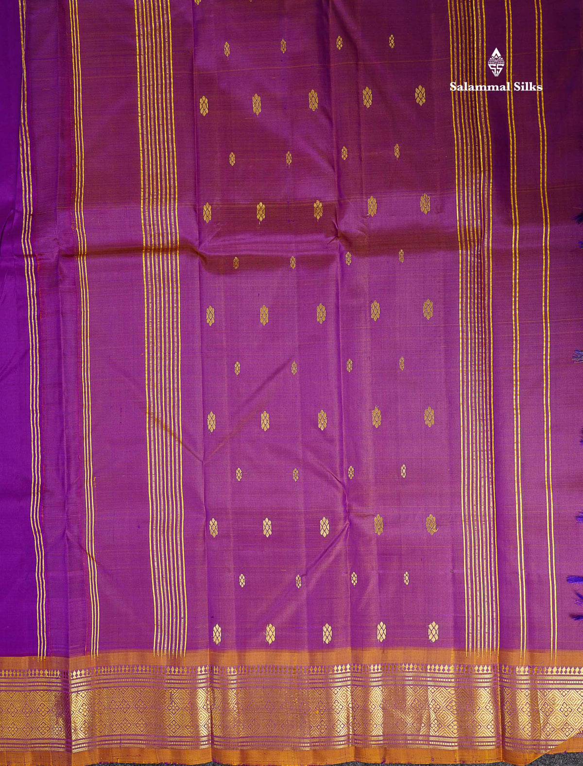 One Side Border Pure Silk Saree - Vadamalli With Contrast Brown Traditional Border