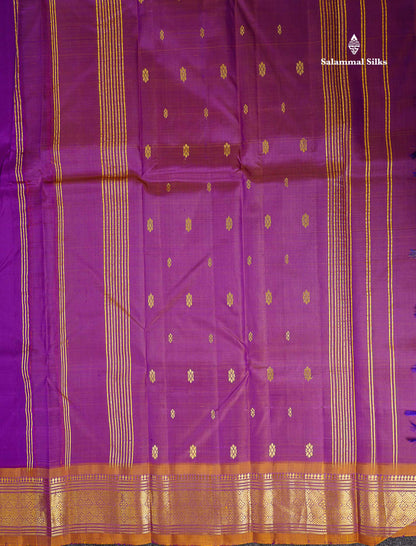 One Side Border Pure Silk Saree - Vadamalli With Contrast Brown Traditional Border