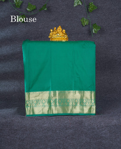 Semi Pattu Pavadai ( Light Pink ) With Green Blouse 21"