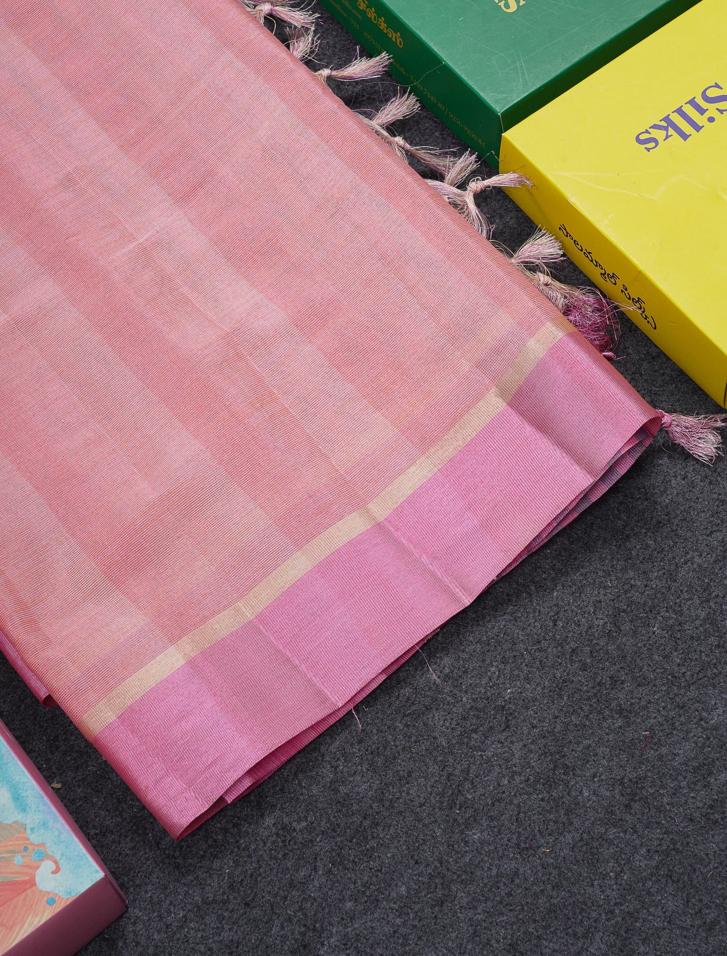 Beautiful Sea Blue Semi Tussar Fancy Saree With Contrast Sky Blue Border