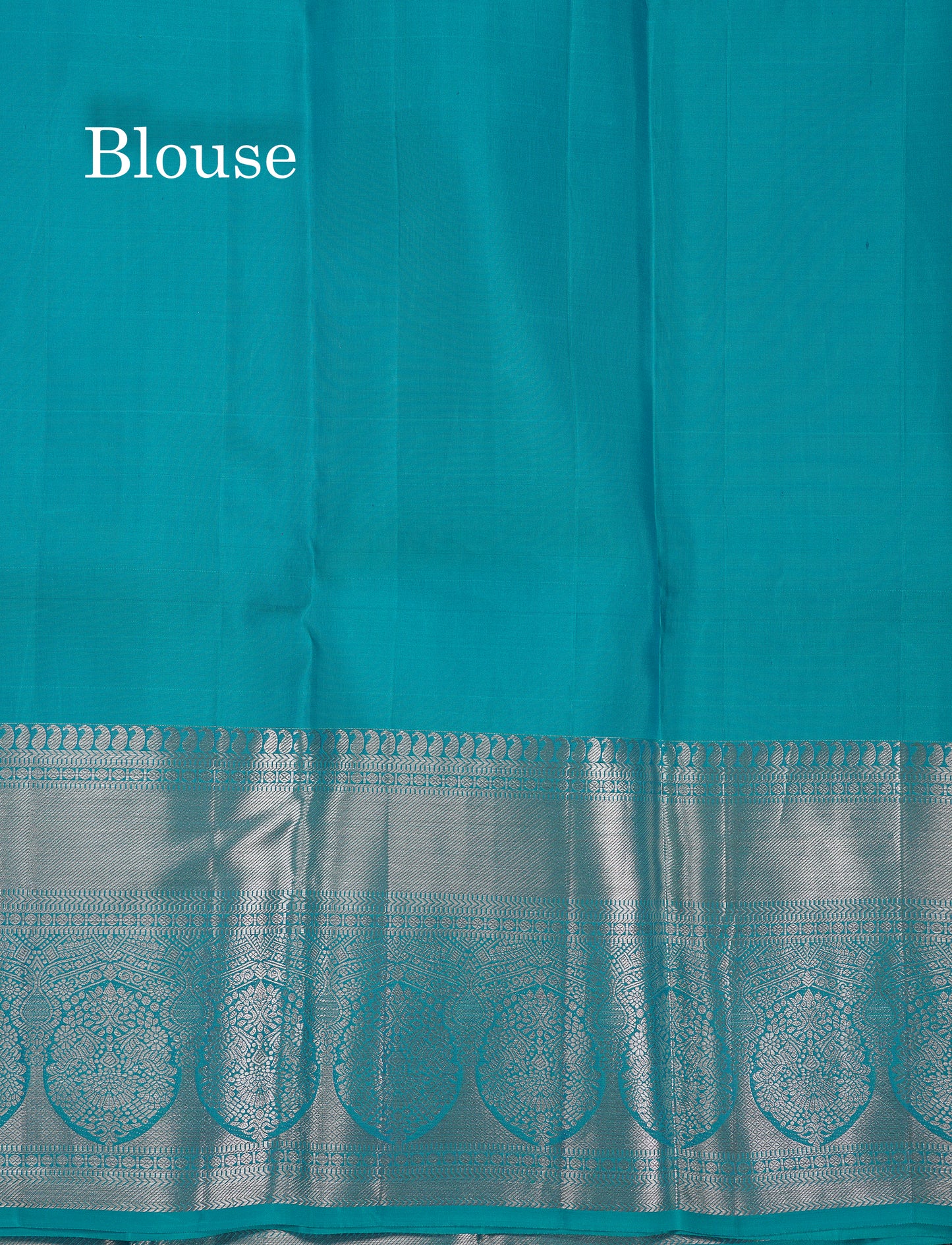 Beautiful Blue Bridal Pure Kanjivaram Silk Saree With Traditional Evening Morning Border