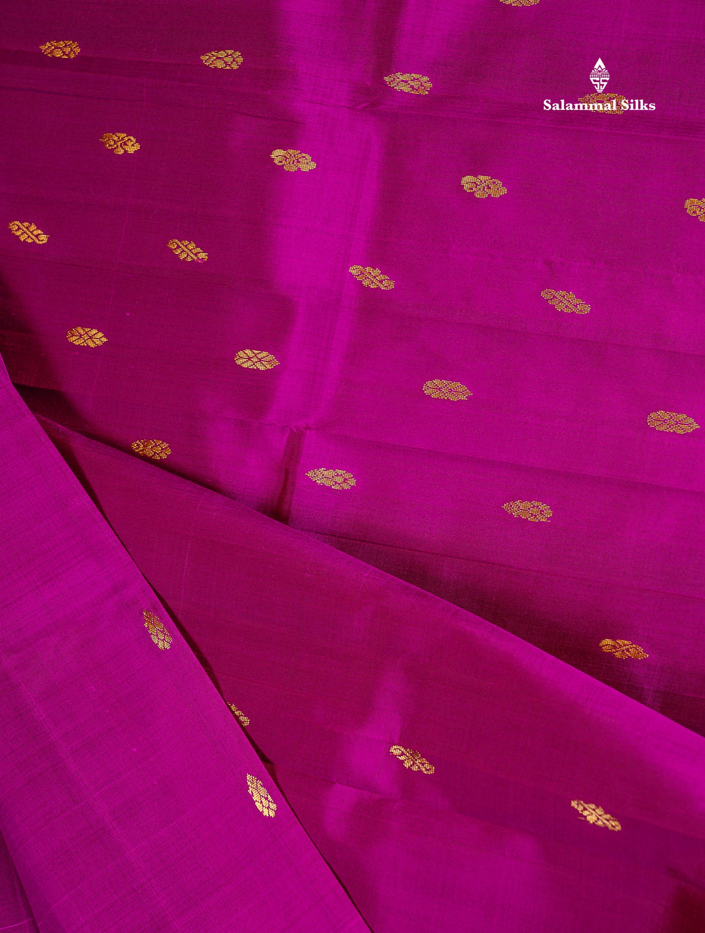 One Side Border Pure Silk Saree - Dual Tone Pink With Contrast Dual Tone Green Traditional Border