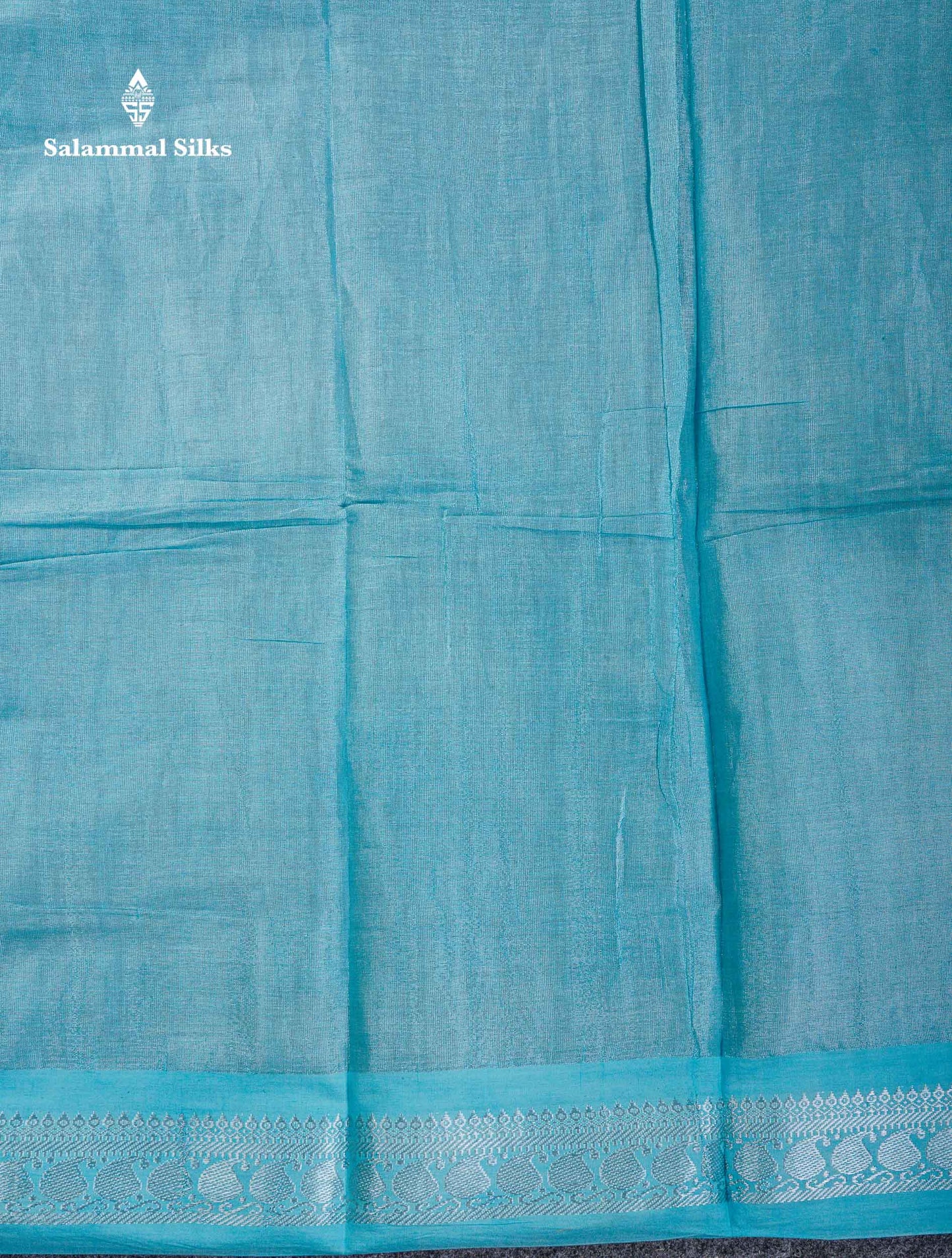 Stunning Pastel Violet Tissue Sungudi Cotton Saree With Small Traditional Silver Zari Border