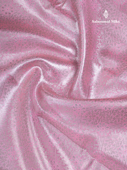 Lavender Bridal Tissue Semi Silk Saree With Traditional Evening Morning Border
