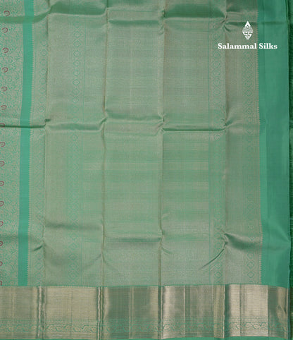 Beautiful Sapphire Green Bridal Meenakari Work Pure Kanjivaram Silk Saree With Traditional Border