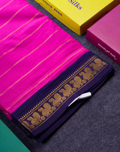 Beautiful Dark Maroon Sungudi Cotton Saree With Contrast Sapphire Green Traditional Border