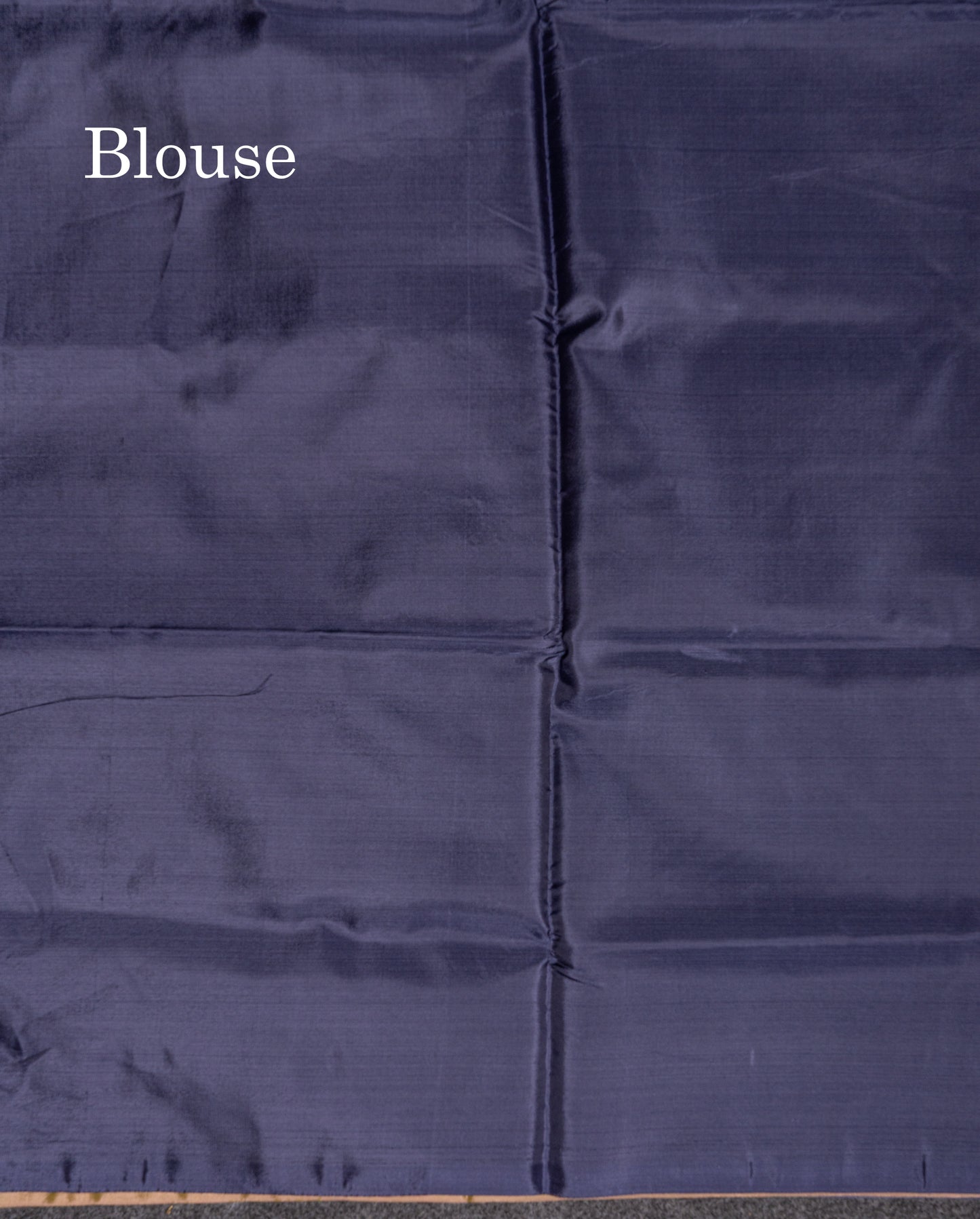 Olive Mustard Yellow Banana Pinth Saree (Vaazhainaar Pattu) With Contrast Navy Blue Blouse