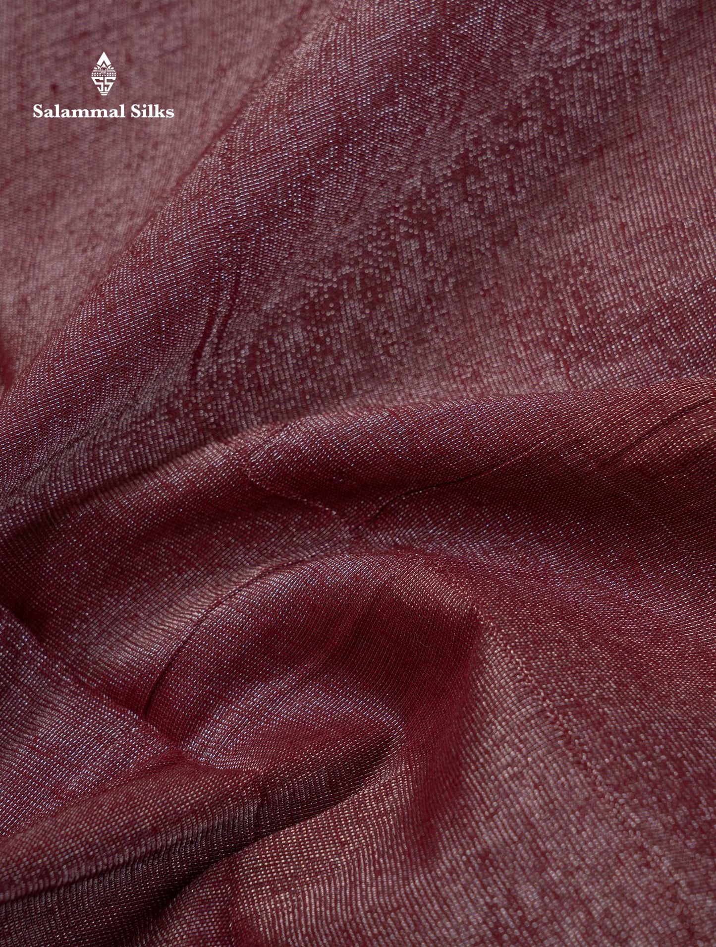 Stunning Maroon Tissue Sungudi Cotton Saree With Small Traditional Silver Zari Border