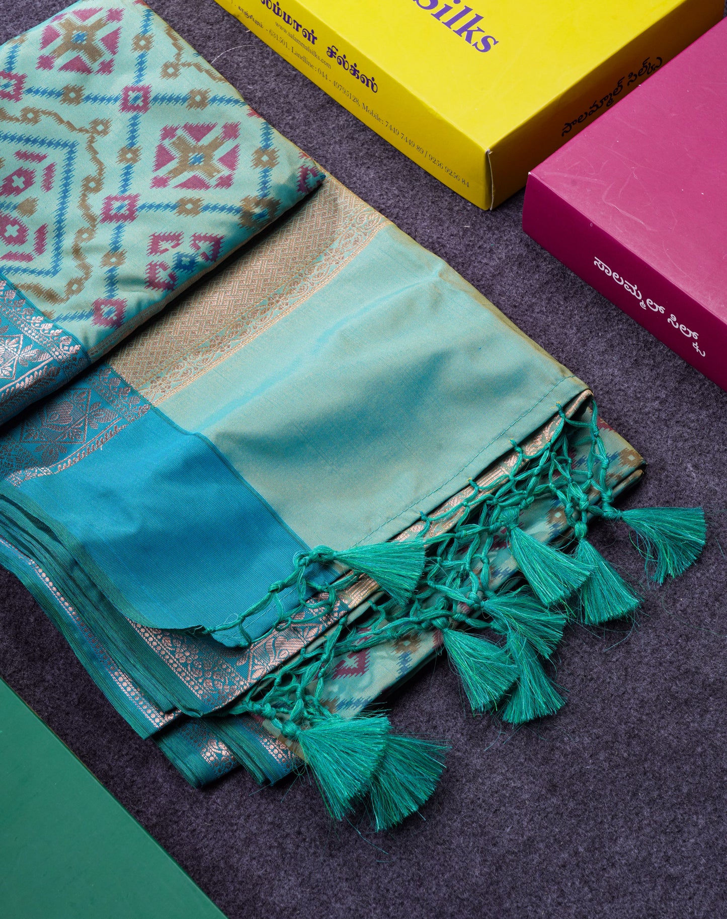 Beautiful Light Pink Semi Soft Silk Saree With Contrast Purple Fancy Border