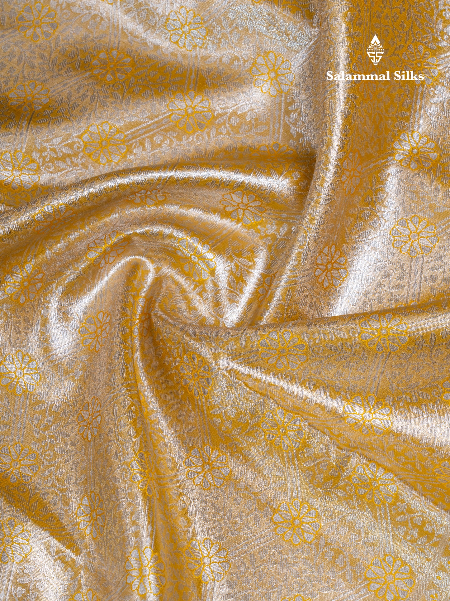 Sandal Bridal Tissue Semi Silk Saree With Traditional Evening Morning Border
