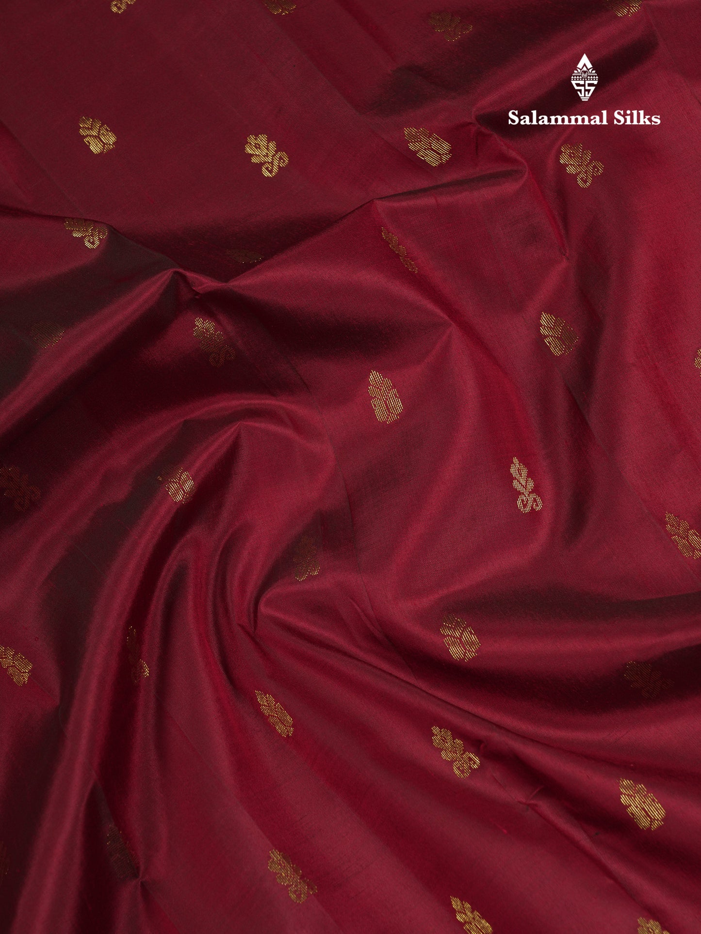 Beautiful Dark Maroon Pure Kanjivaram Silk Saree With Contrast Mustard Yellow Traditional One Side Border