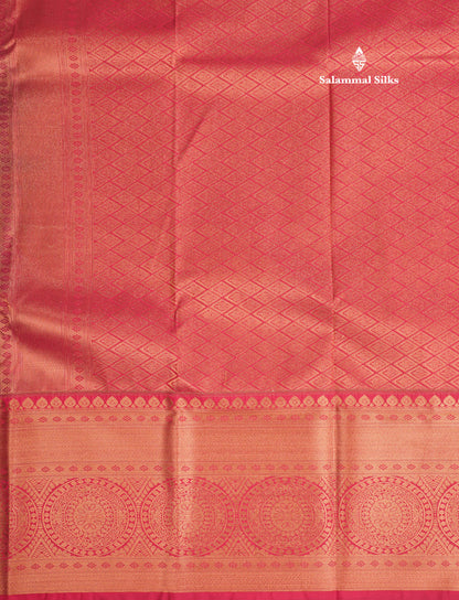 Dark Navy Blue Bridal Semi Silk Saree With Contrast Pink Border
