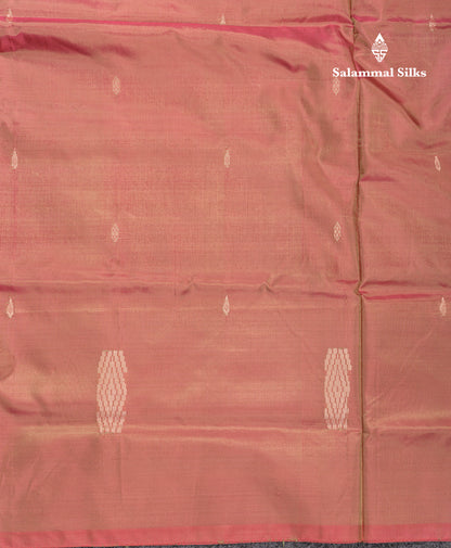 Onion Pink Banana Pinth Saree (Vaazhainaar Pattu) With Contrast Golden Yellow Blouse