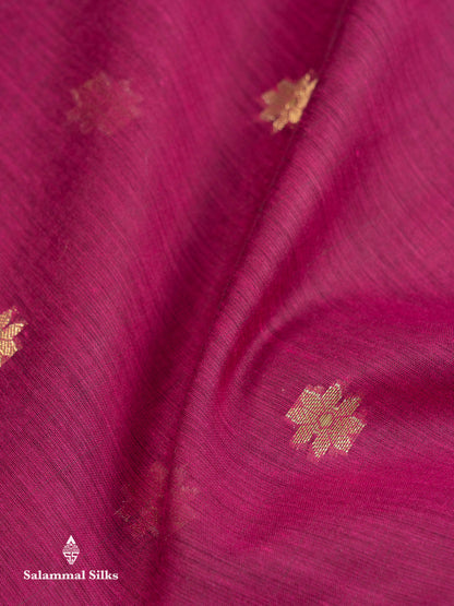 Beautiful Pink Maheshwar Cotton Saree With Contrast Blue Blouse