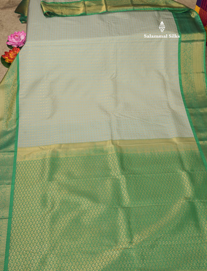 1000 Buttas Dark Navy Blue Semi Silk Saree With Contrast Saffire Green Border