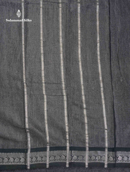 Stunning Pastel Violet Tissue Sungudi Cotton Saree With Small Traditional Silver Zari Border