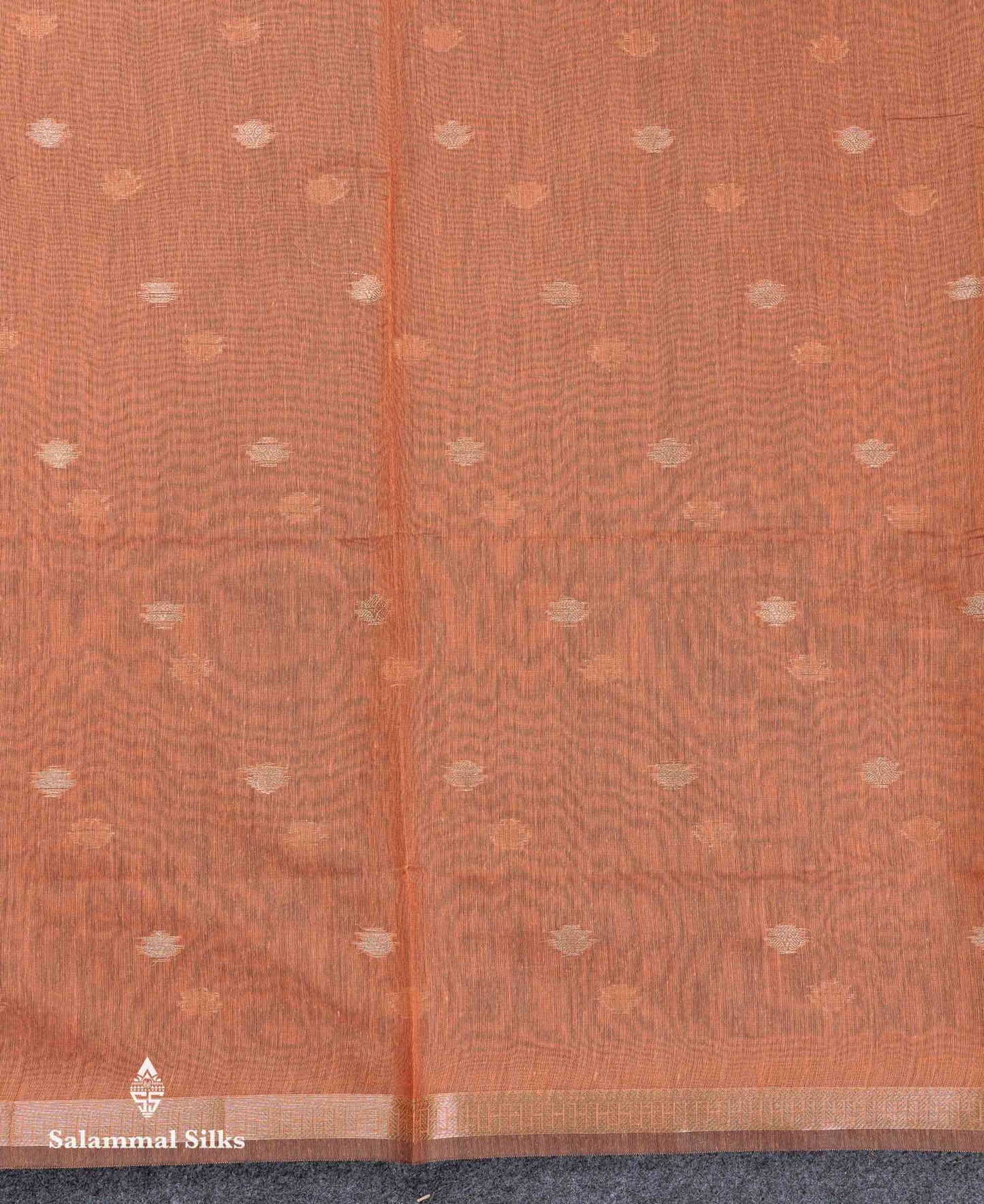 Beautiful Light Chocolate Maheshwar Cotton Saree With Contrast Light Lavender Blouse