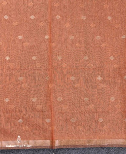 Beautiful Light Chocolate Maheshwar Cotton Saree With Contrast Light Lavender Blouse