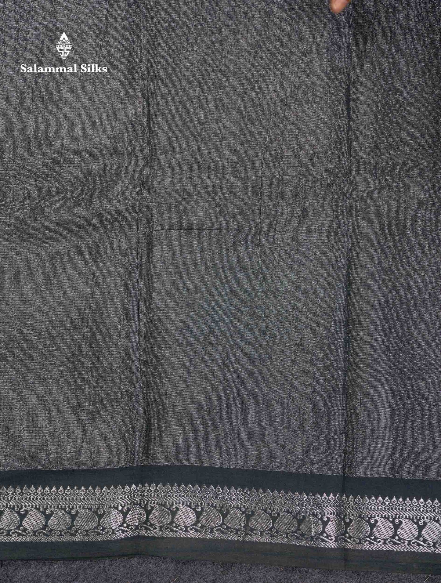 Stunning Pastel Violet Tissue Sungudi Cotton Saree With Small Traditional Silver Zari Border
