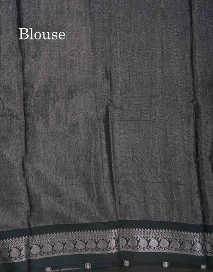 Stunning Pastel Violet Tissue Sungudi Cotton Saree With Small Traditional Silver Zari Border