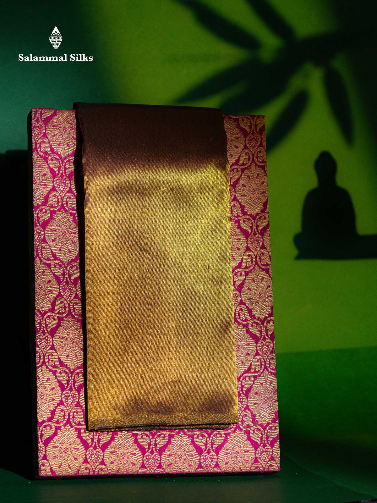 Beautiful Dark Maroon 8Kol Pure Kanjivaram Silk Saree With Traditional Raising Temple Border