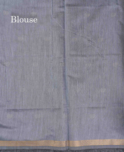 Beautiful Cream Grey Maheshwar Cotton Saree With Contrast Pink Blouse