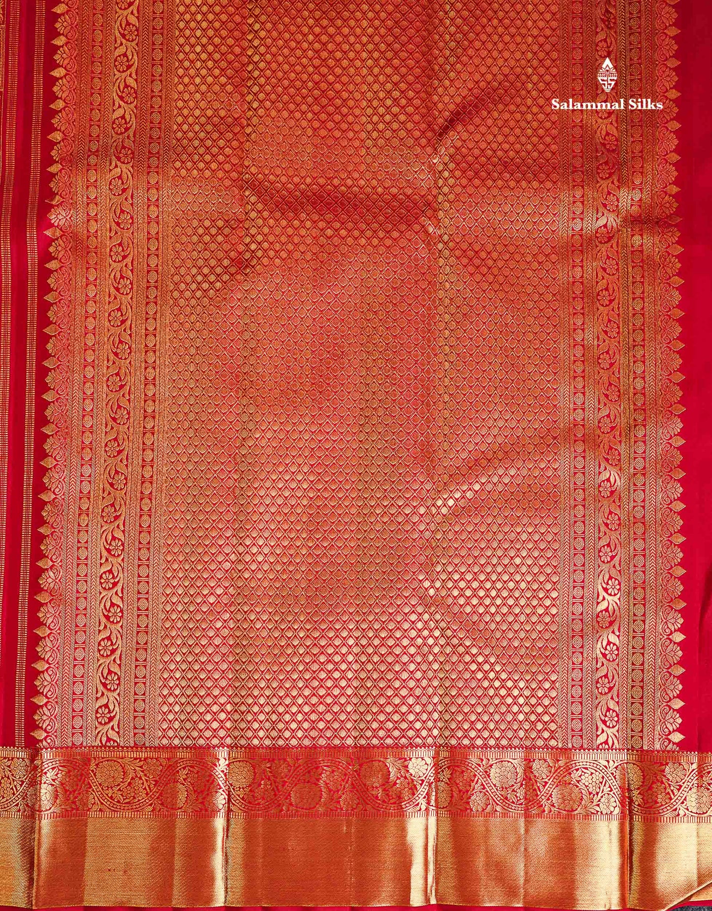 Bridal Pure Kanjivaram Silk Saree - Dual Tone Maroon Checks Pattern With Traditional Border