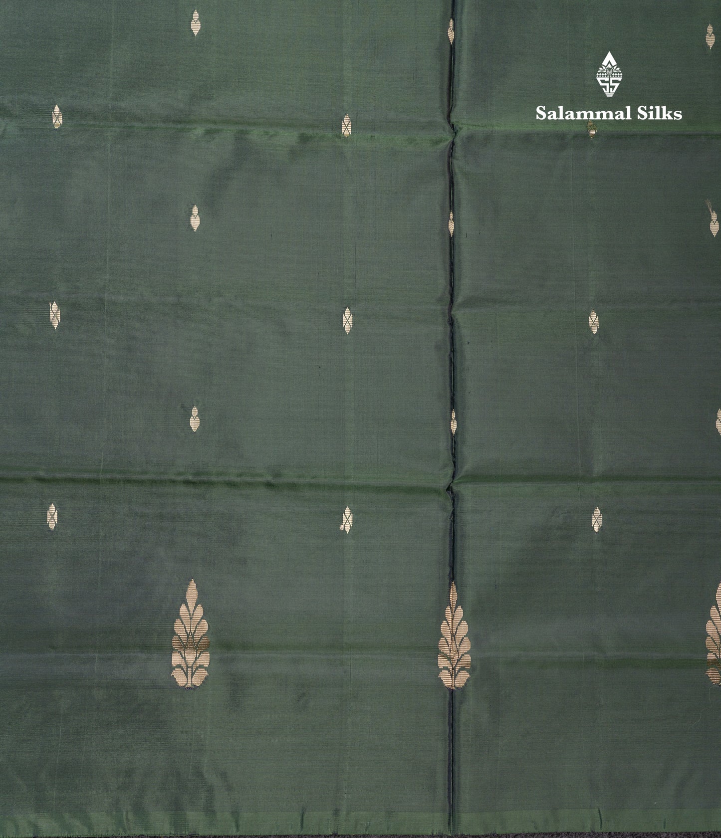 Bottle Green Banana Pinth Saree (Vaazhainaar Pattu) With Contrast Mango Yellow Blouse