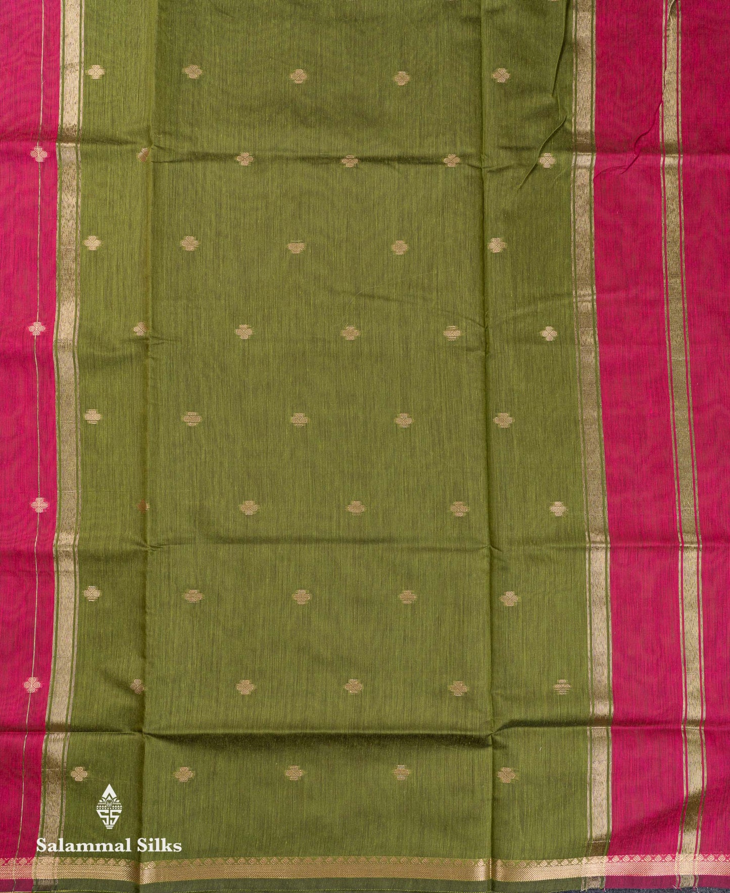 Beautiful Light Grey Stripes With Butta Maheshwar Cotton Saree With Contrast Black Blouse