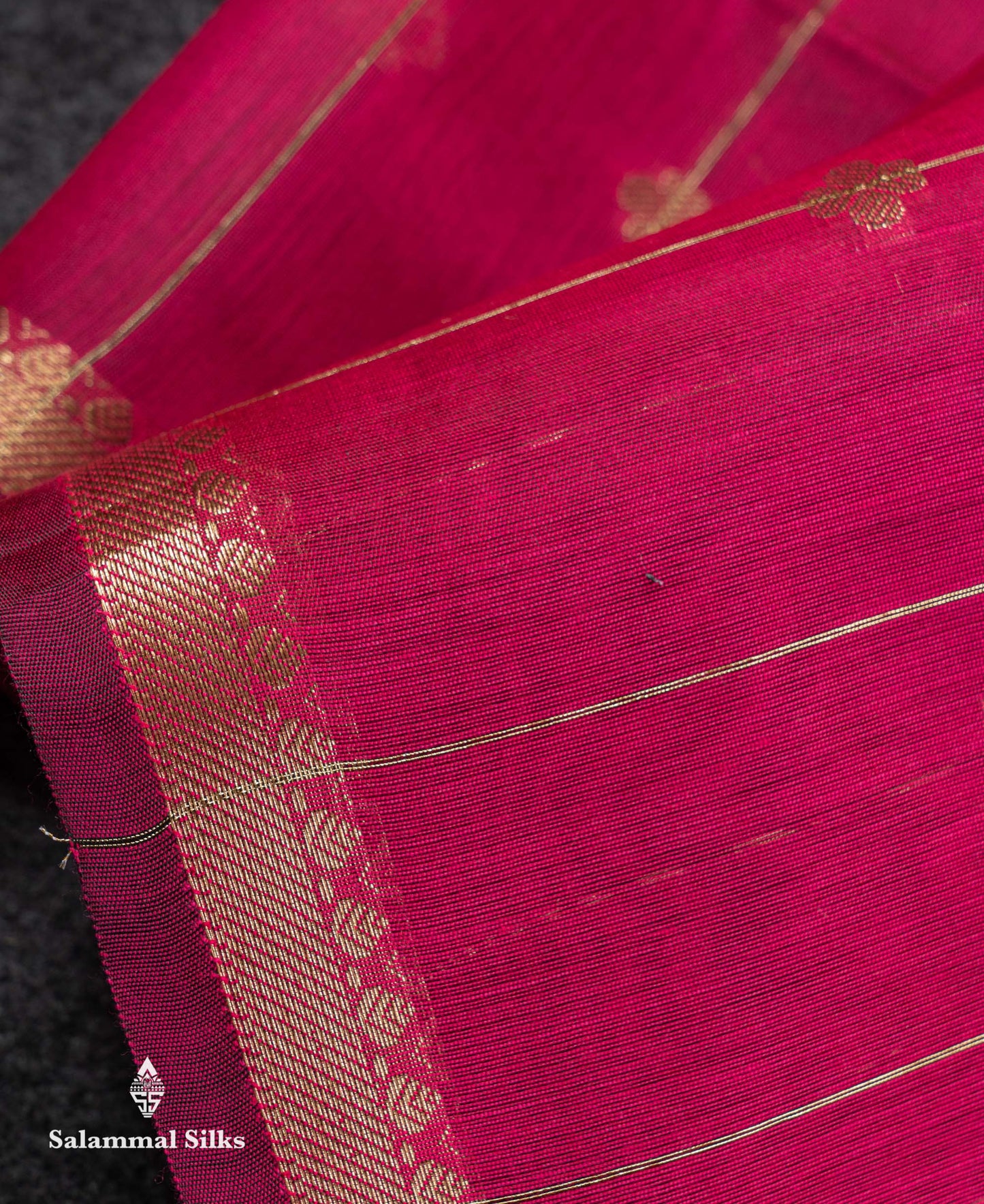 Beautiful Light Grey Stripes With Butta Maheshwar Cotton Saree With Contrast Black Blouse