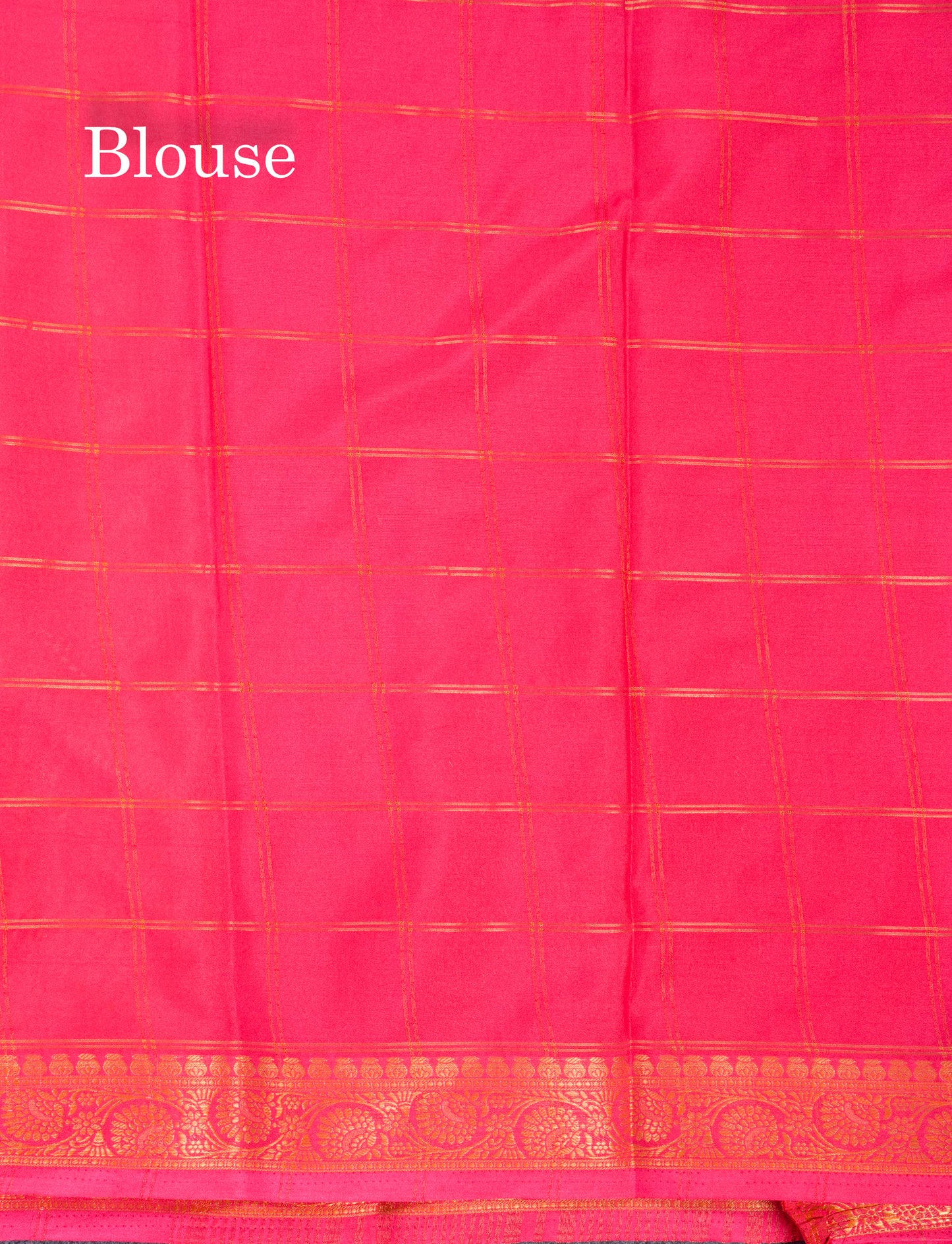 Sapphire Blue Semi Mysore Crepe Saree With Contrast Navy Blue Small Border