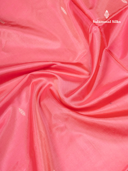 Pink Banana Pinth Saree (Vaazhainaar Pattu) With Contrast Parrot Green Blouse