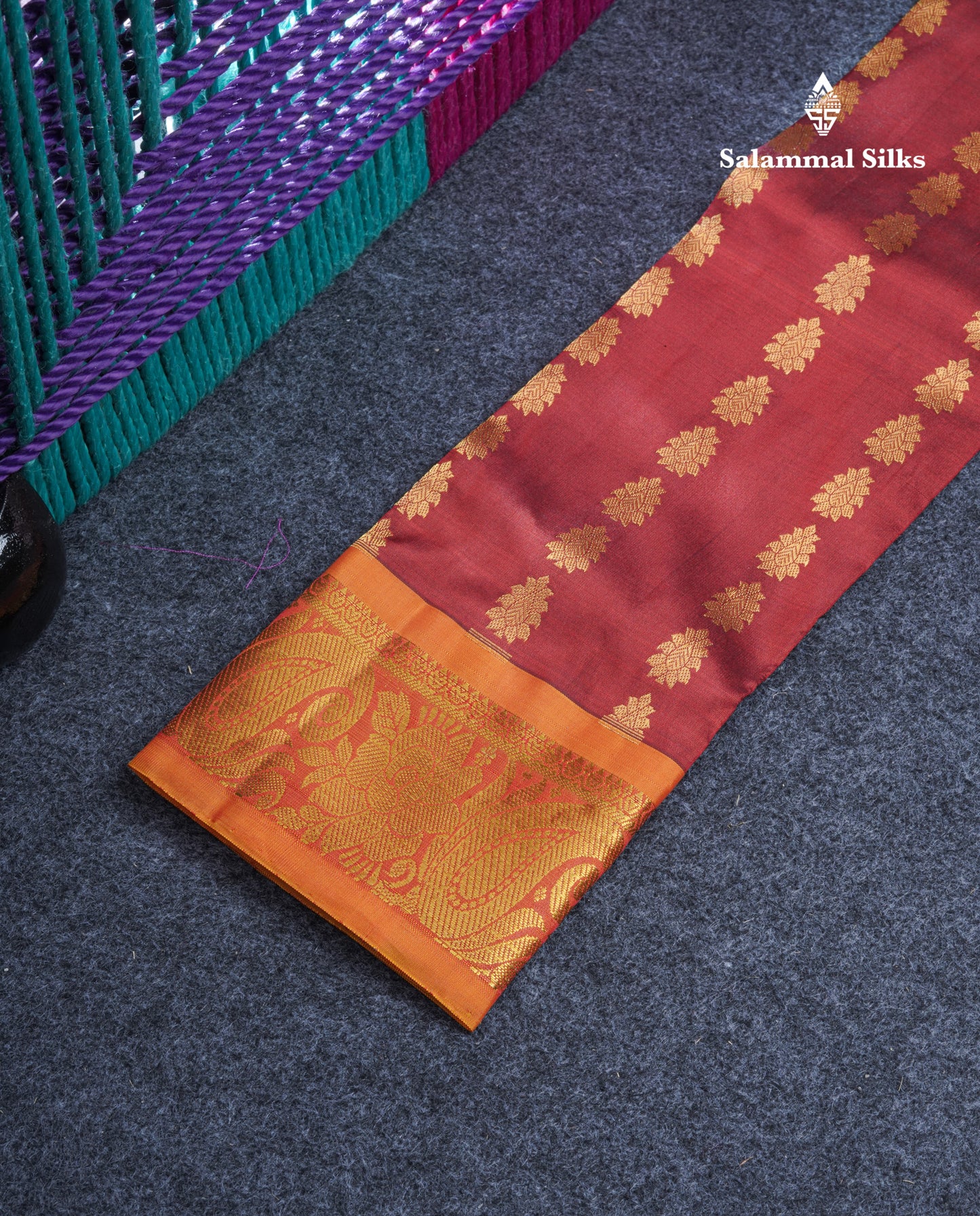 Pure Silk Pattu Pavadai (Maroon) With Mustard Yellow Blouse 20"