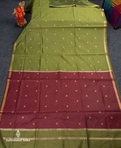 Beautiful Cream Grey Maheshwar Cotton Saree With Contrast Pink Blouse