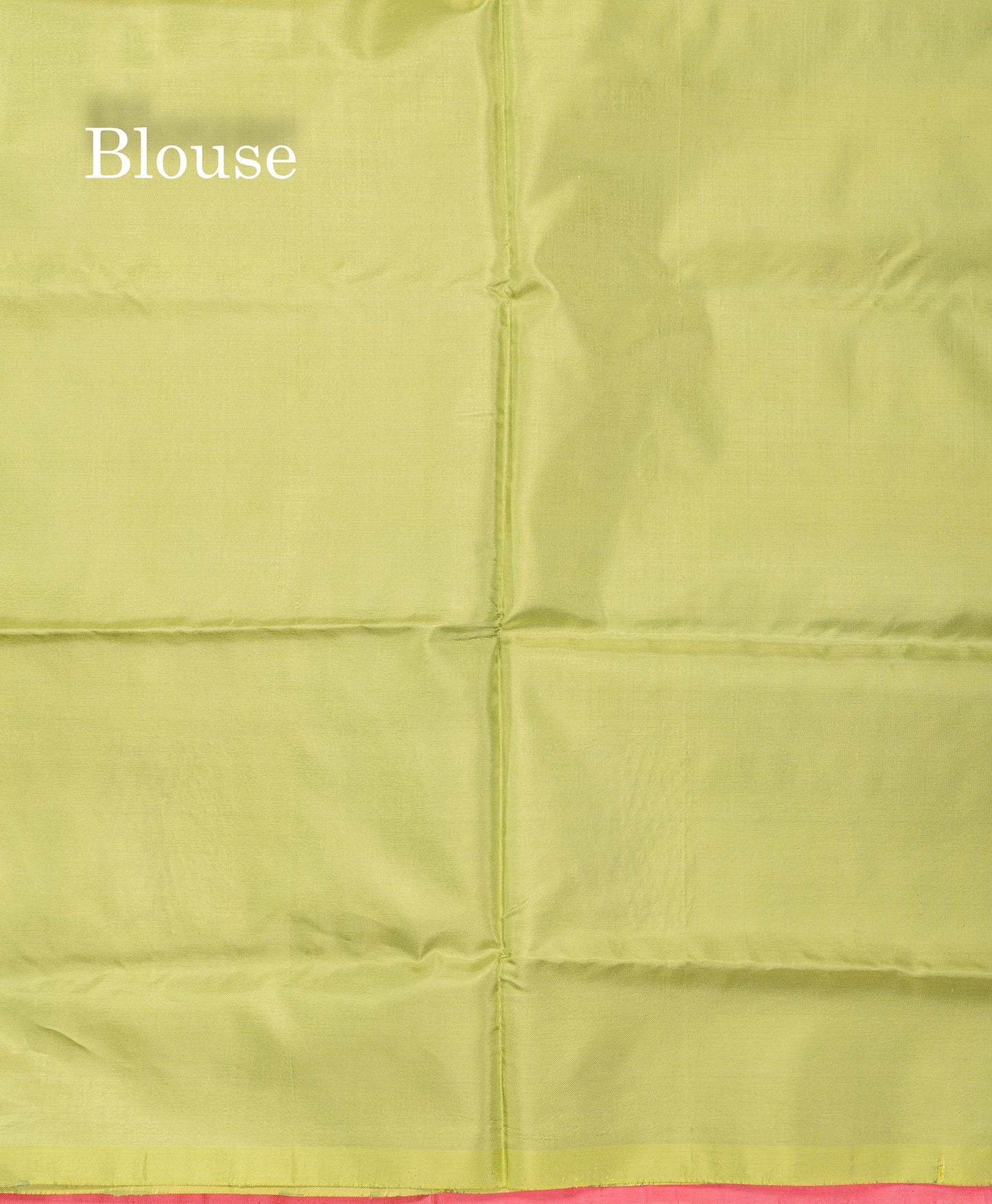 Pink Banana Pinth Saree (Vaazhainaar Pattu) With Contrast Parrot Green Blouse