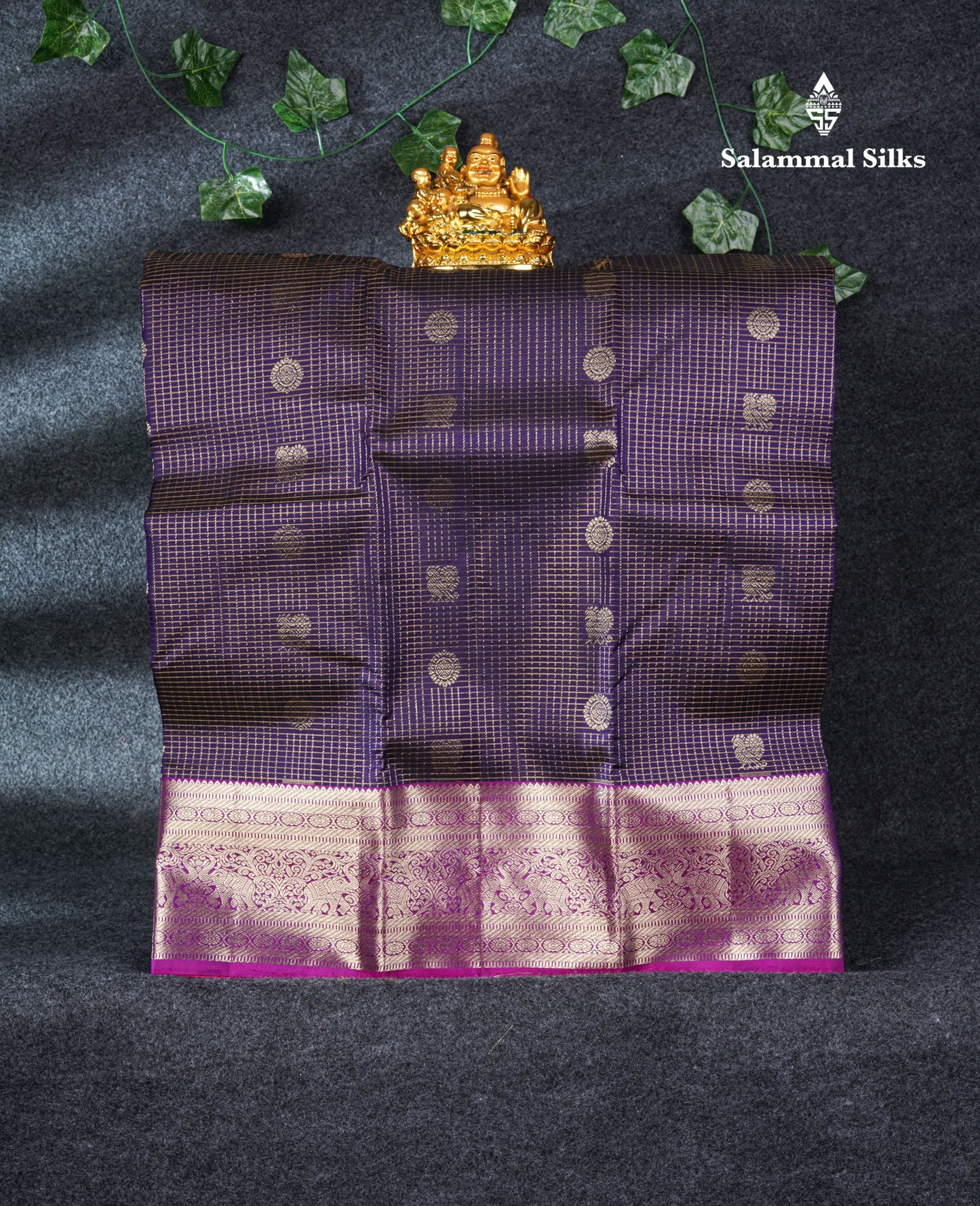 Pure Silk Pattu Pavadai (Navy Blue) With Pink Blouse 27"
