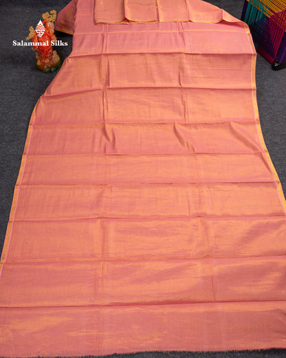 Stunning Lavender Tissue Sungudi Cotton Saree With Small Traditional Zari Border