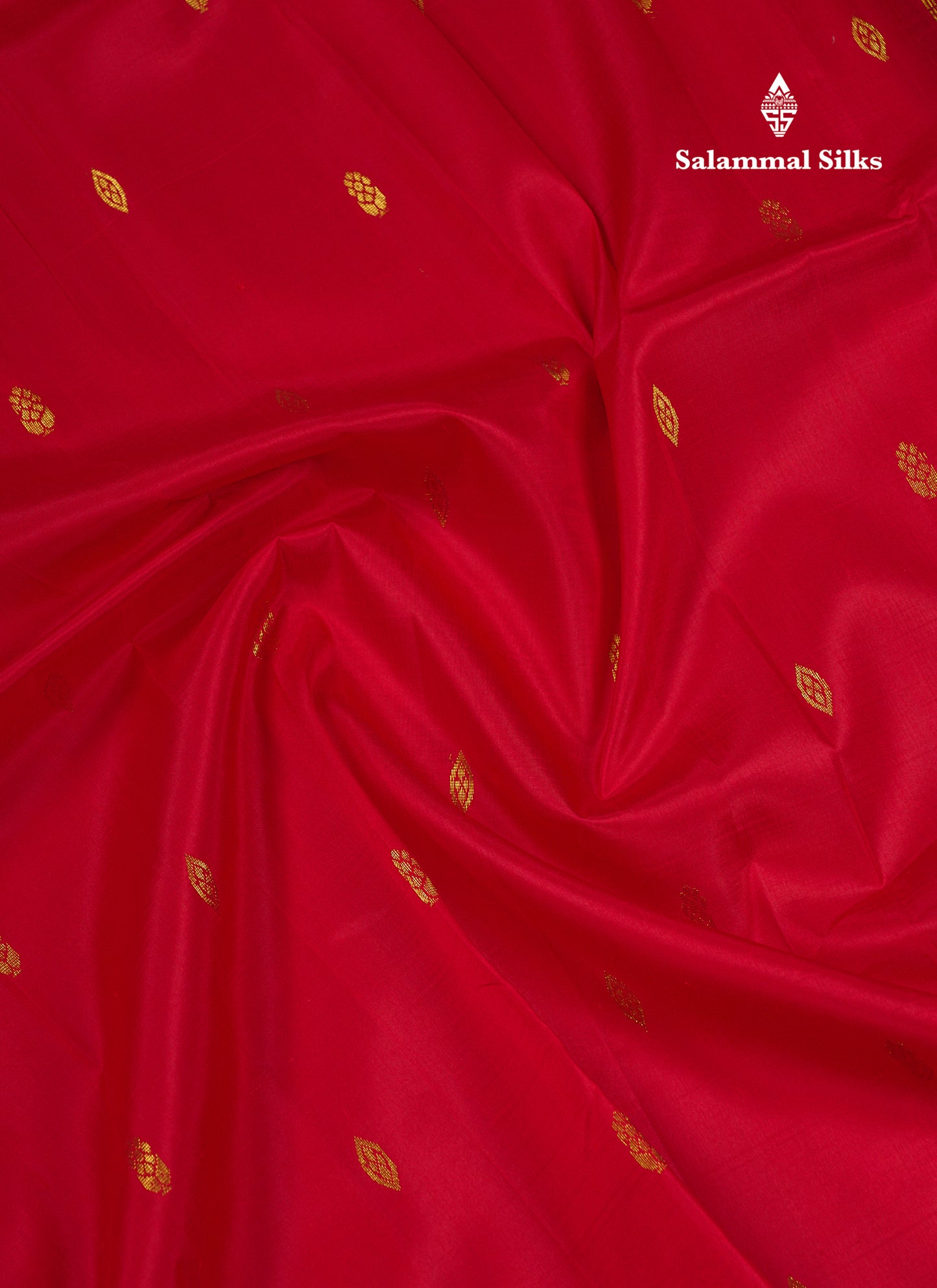 Beautiful Chilly Red Pure Kanjivaram Silk Saree With Contrast Violet Traditional One Side Border