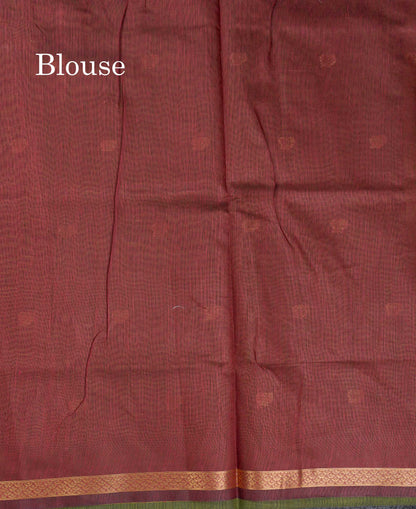 Beautiful Cream Grey Maheshwar Cotton Saree With Contrast Pink Blouse