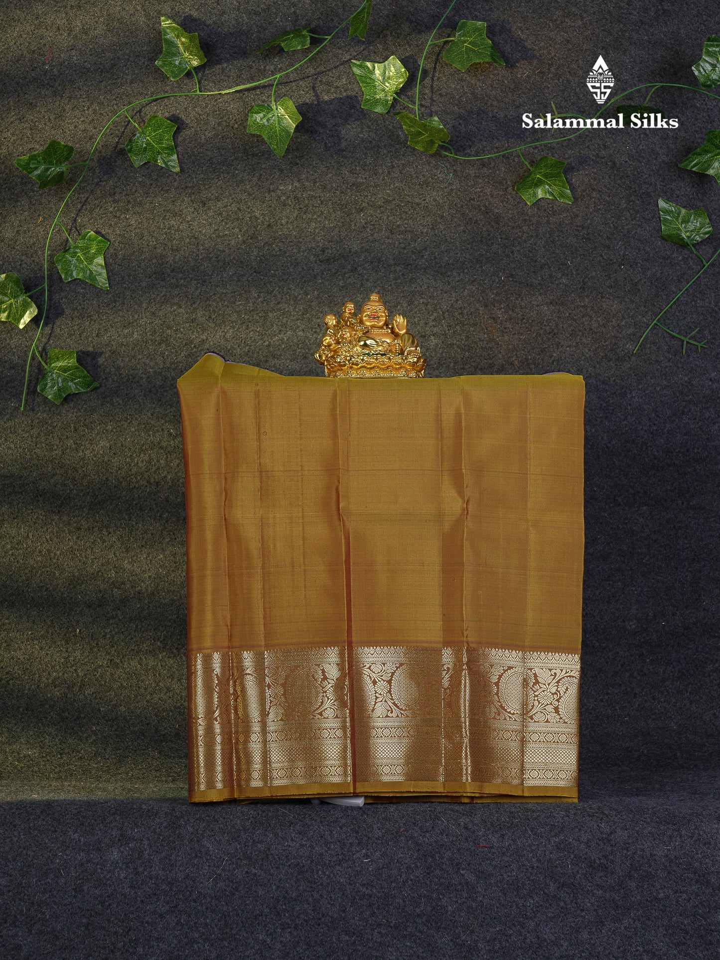 Beautiful Pure Silk Pattu Pavadai (Maroon) With Contrast Olive Mustard Yellow Blouse 18"