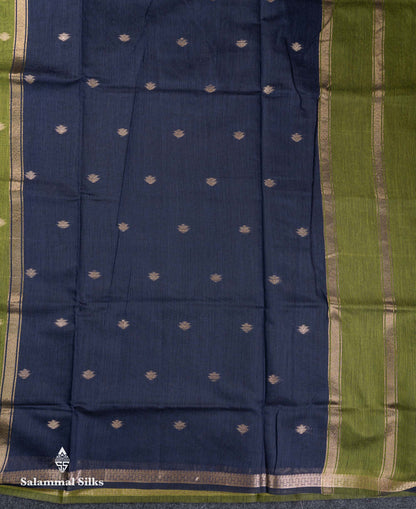 Beautiful Light Chocolate Maheshwar Cotton Saree With Contrast Light Lavender Blouse