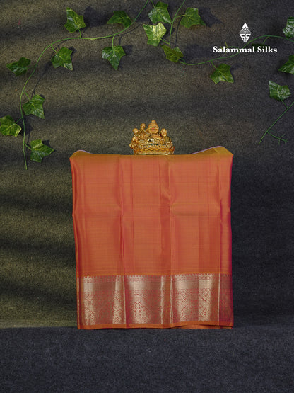 Beautiful Pure Silk Pattu Pavadai (Magenta Pink) With Contrast Orange Blouse 18"